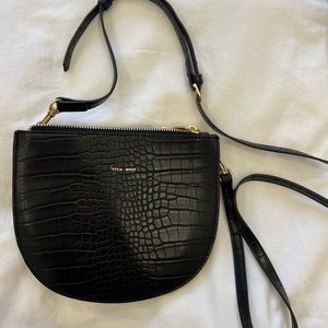 Black crossbody/belt bag. Vegan leather Pixie Mood bag